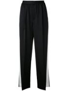 Astraet Side Stripe Cropped Trousers, Women's, Size: 1, Black, Cupro
