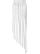 Vionnet Pleated Asymmetric Skirt, Women's, Size: 42, White, Viscose