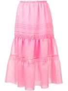 See By Chloé Ruched Organza Skirt - Pink