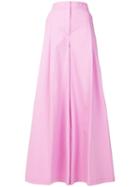 Msgm Pleat Detail Palazzo Trousers - Pink