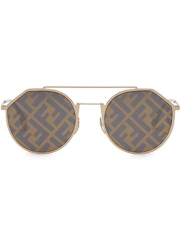 Fendi Eyewear Eyeline Sunglasses - Brown