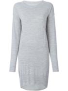 Mm6 Maison Margiela Classic Sweater Dress, Women's, Size: Large, Grey, Viscose/wool