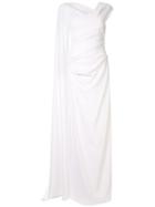 Talbot Runhof Rosedale Asymmetric Dress - White