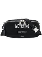 Moschino Logo Printed Belt Bag - Black
