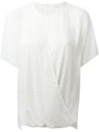 Michael Michael Kors Studded Top, Size: Xl, White, Polyester/aluminium