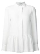 Piamita Ruffle Detail Blouse, Women's, Size: Small, White, Silk