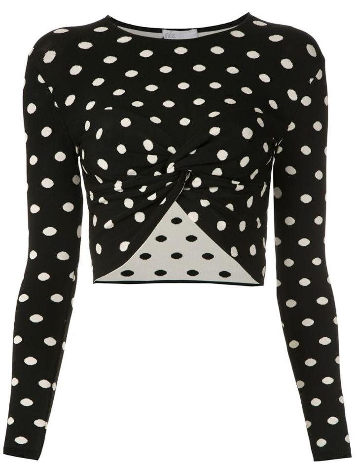 Nk Julie Jacquard Cropped Top - Black