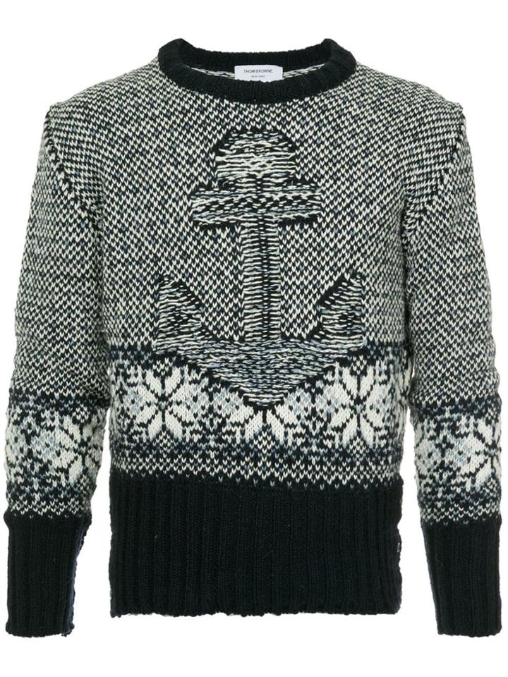 Thom Browne Embroidered Long-sleeve Sweater - Multicolour