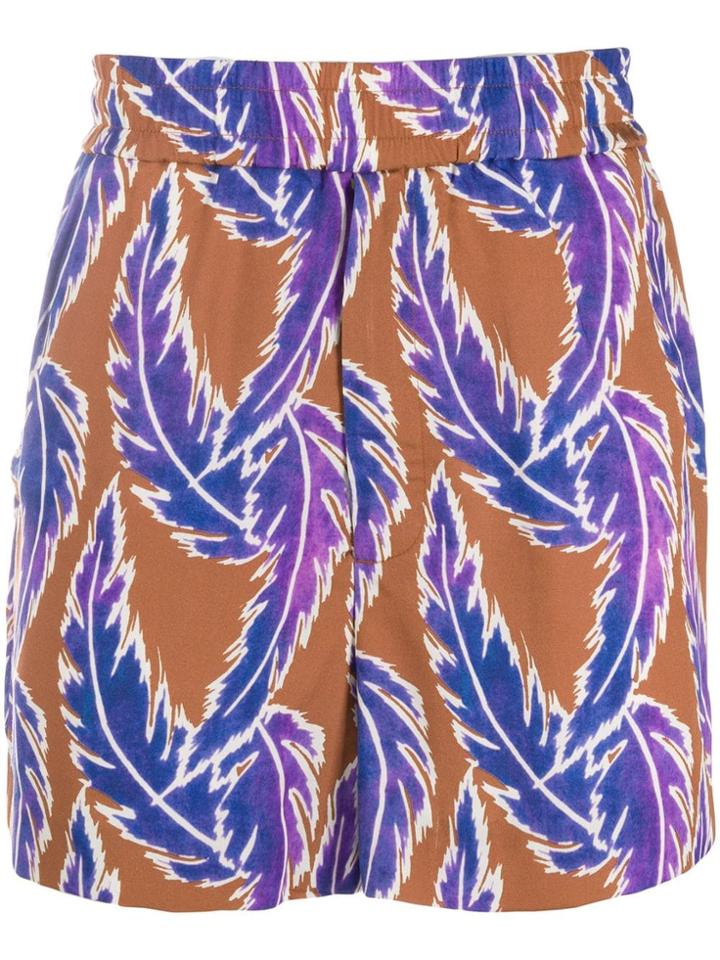 You As Patterned Chino Shorts - Blue