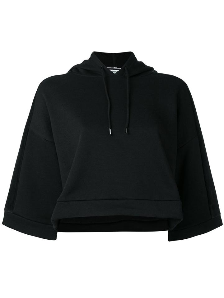 Puma Wide Sleeve Cropped Hoodie, Women's, Size: Small, Black, Cotton/polyester