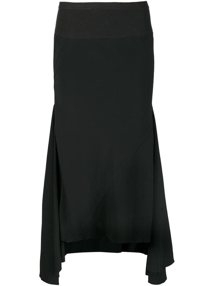 Rick Owens Asymmetric Skirt, Women's, Size: 46, Black, Acetate/viscose