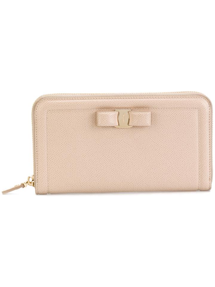 Salvatore Ferragamo Vara Bow Wallet - Pink & Purple