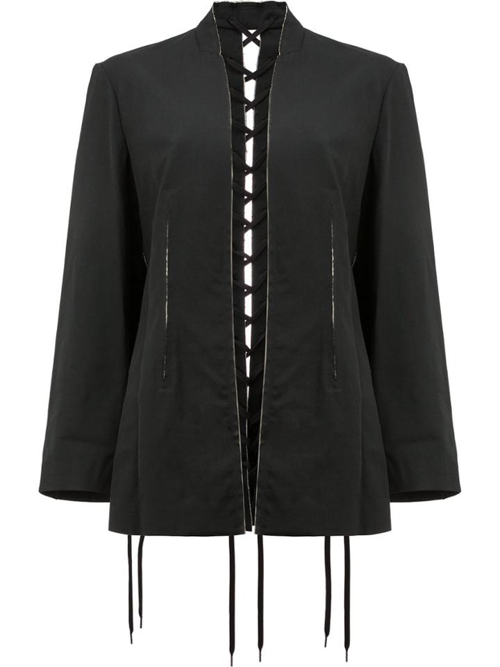Yohji Yamamoto Stitch Detail Jacket - Black