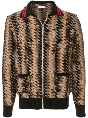 Ernest W. Baker Jacquard Track Jacket - Brown