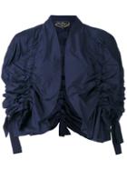 Cropped Jackets - Women - Polyester - 40, Blue, Polyester, Salvatore Ferragamo