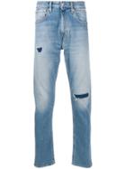 Calvin Klein Jeans Distressed Slim-fit Jeans - Blue