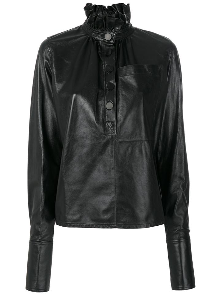 Jw Anderson Gathered Collar Top - Black