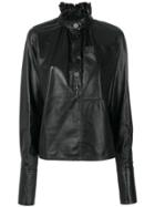 Jw Anderson Gathered Collar Top - Black
