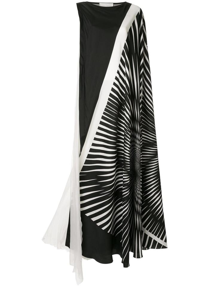 Alberta Ferretti Asymmetric Shift Dress - Black