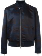 Neil Barrett Patchwork Print Bomber Jacket, Men's, Size: Xl, Black, Polyamide/polyester/spandex/elastane/polyester