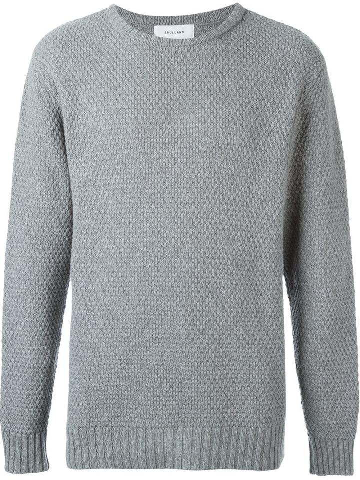 Soulland 'ricketts' Sweater, Men's, Size: Medium, Grey, Polyamide/wool