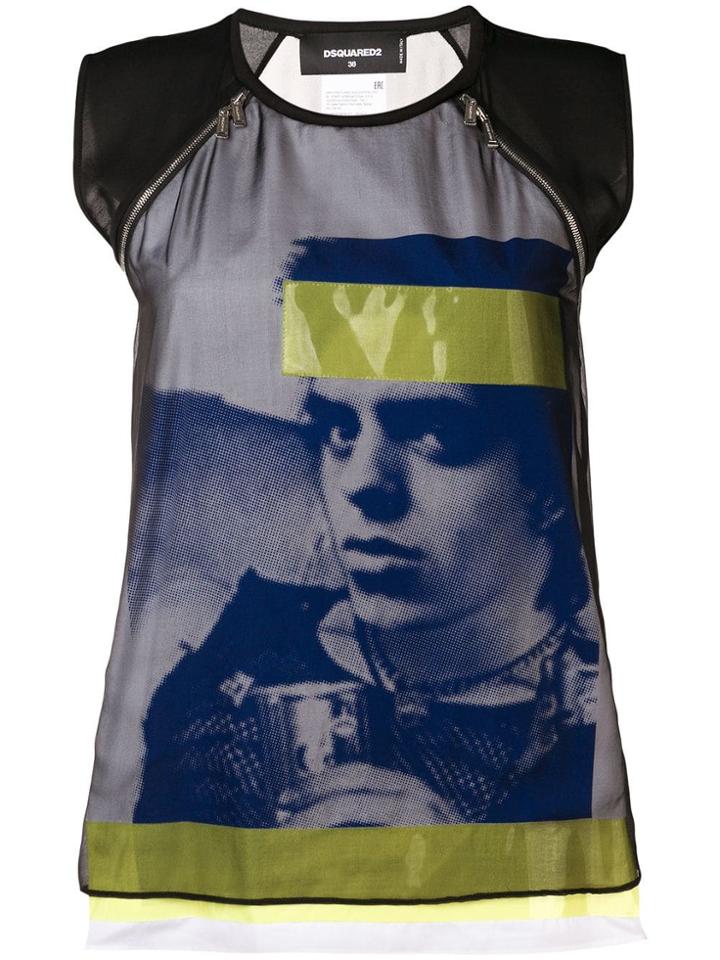 Dsquared2 Layered Print T-shirt - Black