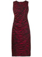 P.a.r.o.s.h. Zebra Print Midi Dress - Red