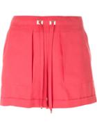 Blumarine Drawstring Shorts, Women's, Size: 44, Pink/purple, Viscose