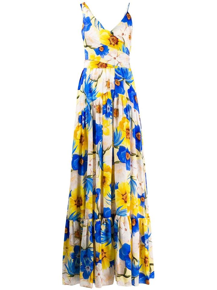 Borgo De Nor Frida Floral Maxi Dress - Blue