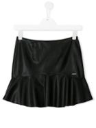 Dsquared2 Kids Leather Effect Mini Skirt, Girl's, Size: 16 Yrs, Black