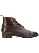 Brimarts Pebbled Lace-up Boots - Brown
