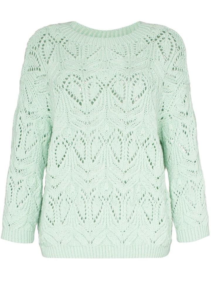 Vika Gazinskaya Crochet Wool Knit Jumper - Green