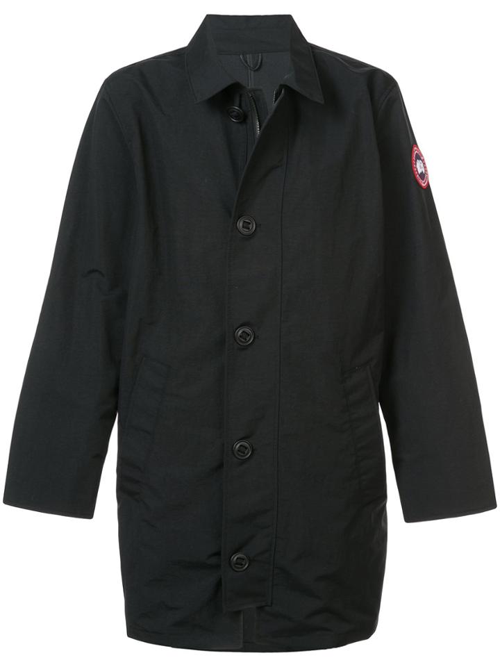 Canada Goose Buttoned Lightweight Coat - Black