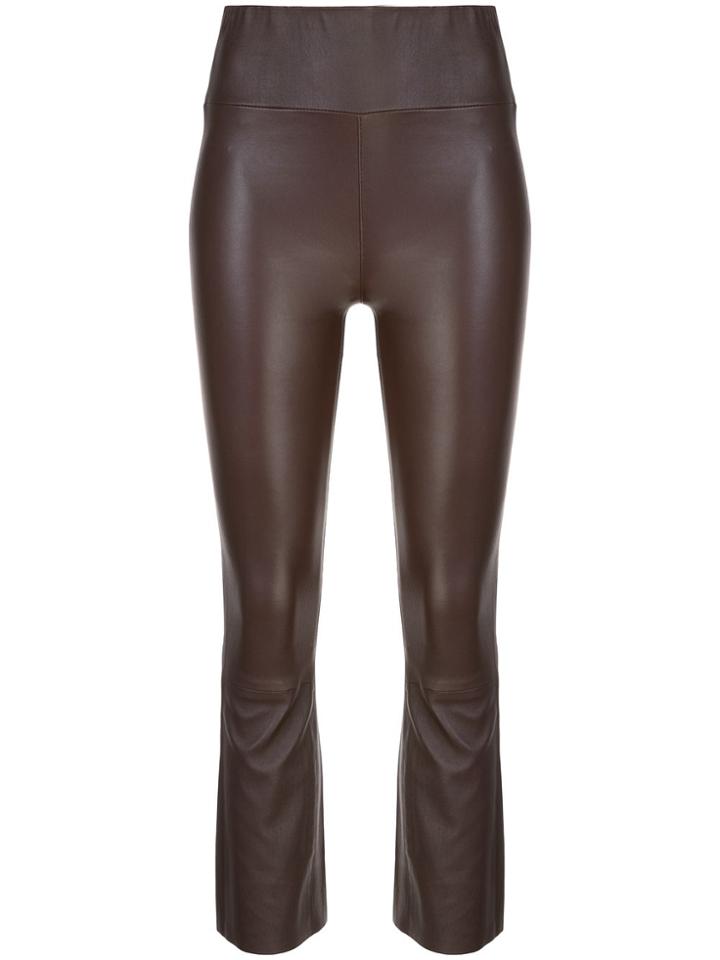 Sprwmn Cropped Leggings - Brown