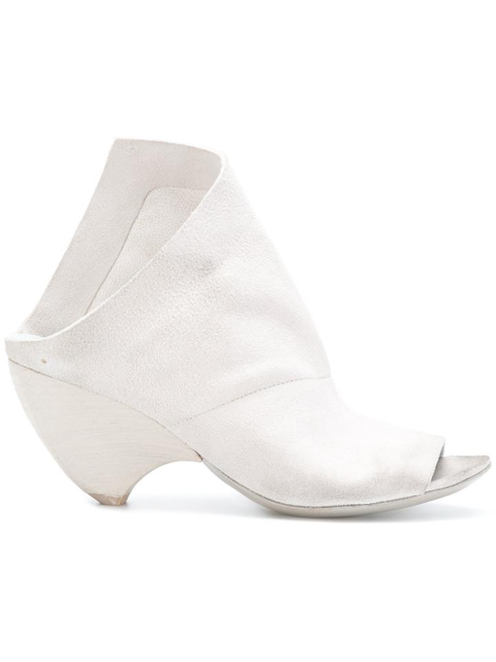 Marsèll Open Toe Chunky Heel Sandals - White