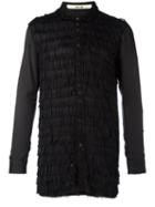 Damir Doma Layered Frayed Shirt, Men's, Size: Medium, Black, Viscose/cupro
