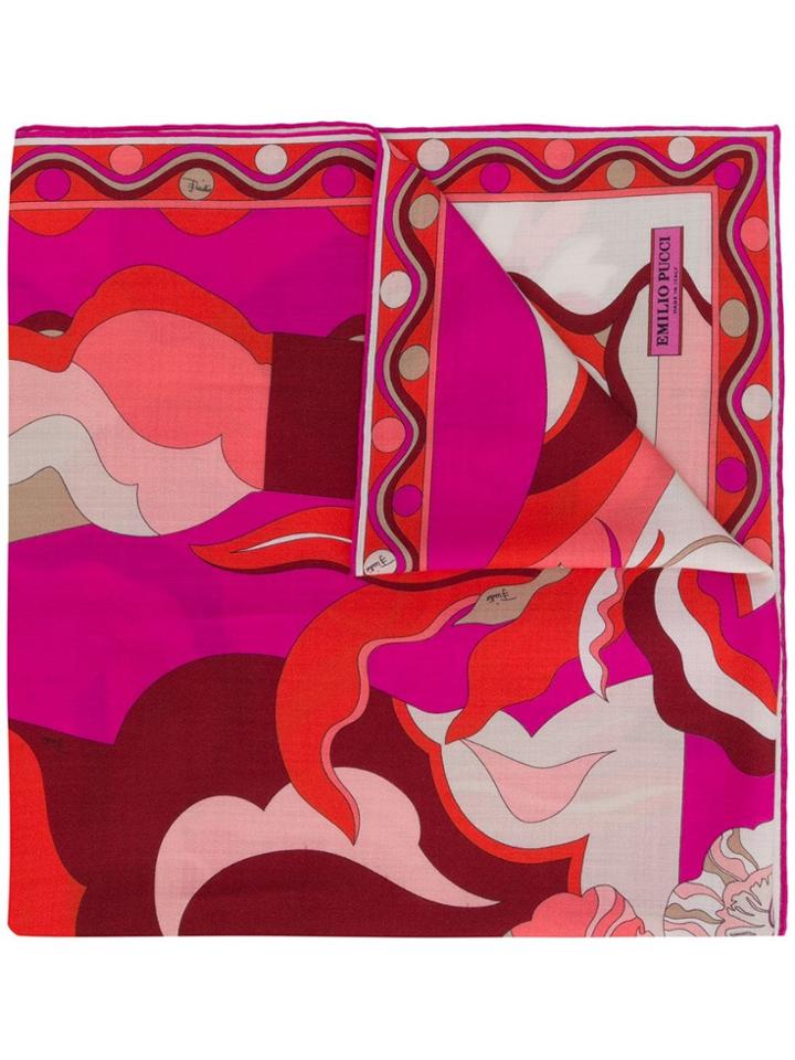 Emilio Pucci Multi-print Scarf - Red