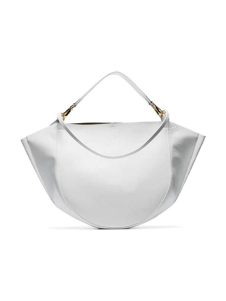 Wandler White Mia Leather Tote Bag