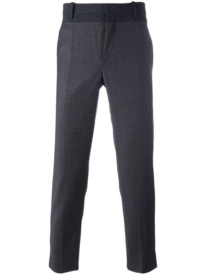 Neil Barrett Melange Trousers, Men's, Size: 52, Grey, Wool/spandex/elastane/polyester/viscose
