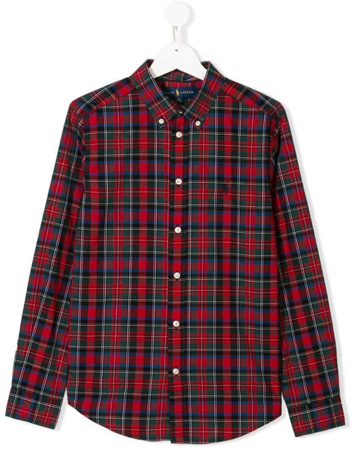 Ralph Lauren Kids Teen Long-sleeve Check Shirt - Red