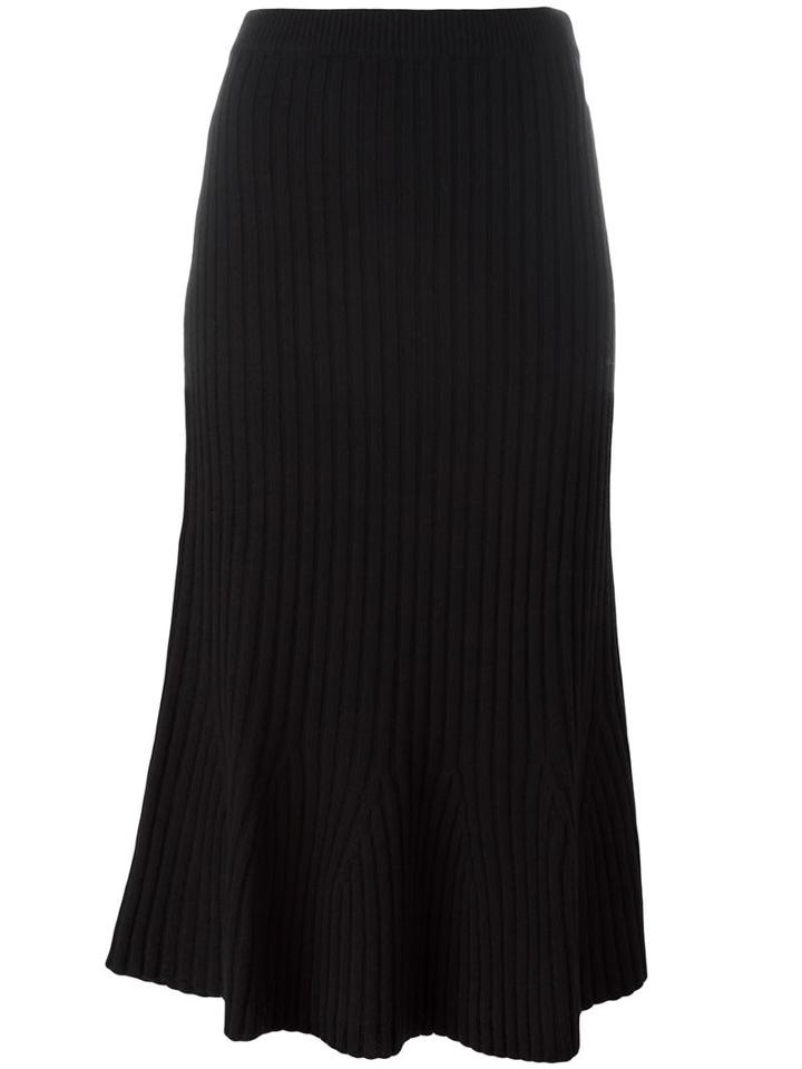 Twin-set - Ribbed Knit Skirt - Women - Polyamide/viscose/cashmere/wool - Xs, Black, Polyamide/viscose/cashmere/wool