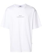 Msgm Times New Roman Print T-shirt - White