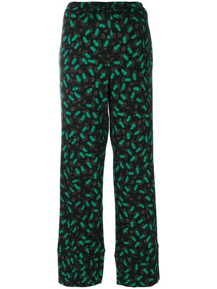 Marni Elasticated Patterned Trousers - Black