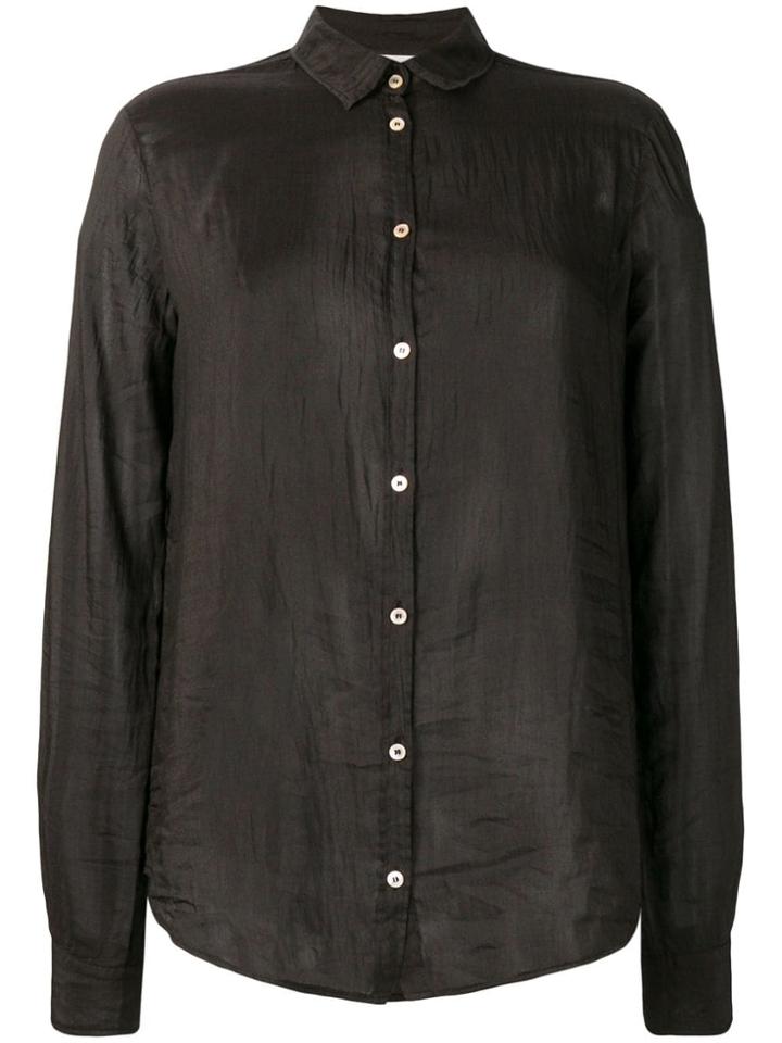 Forte Forte Crinkled Effect Shirt - Black