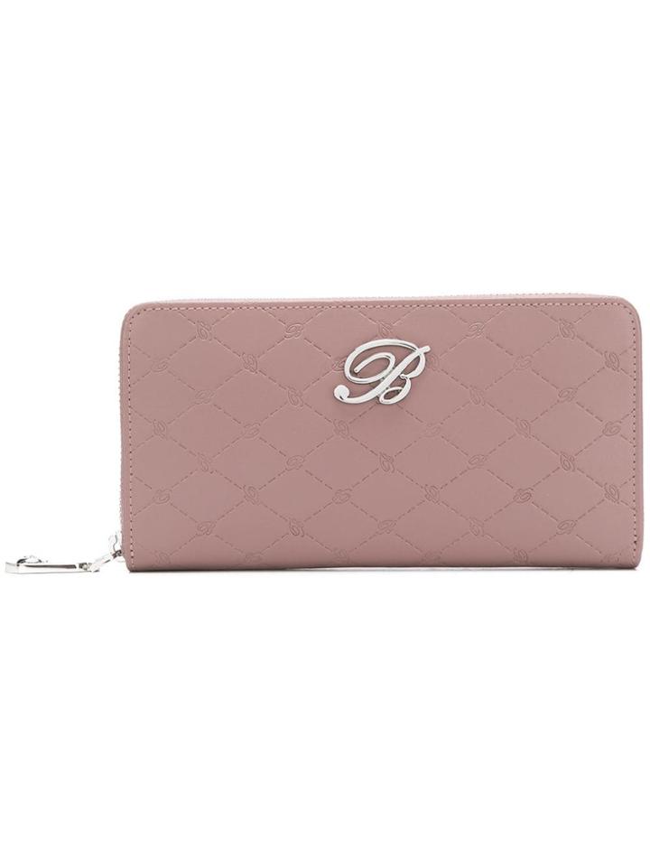 Blumarine Logo Plaque Wallet - Purple