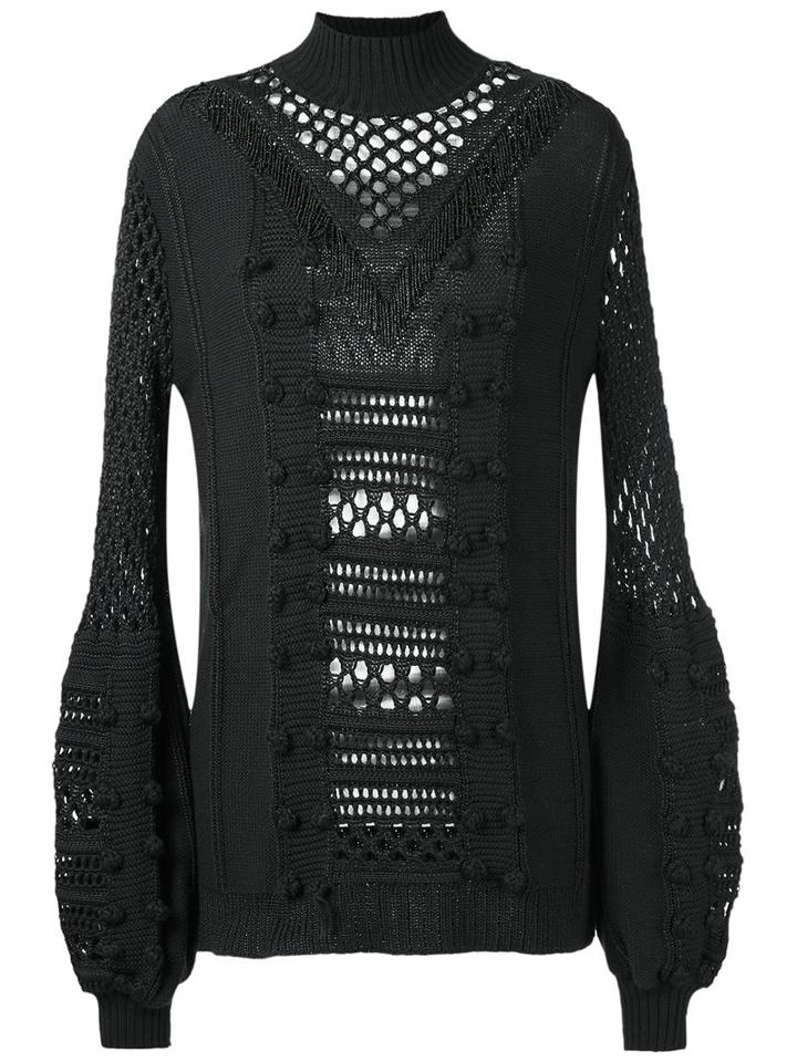 Talie Nk - Knit Top - Women - Cotton/acrylic/viscose - M, Women's, Black, Cotton/acrylic/viscose