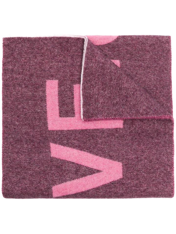 Diesel 'only The Brave' Scarf - Pink & Purple