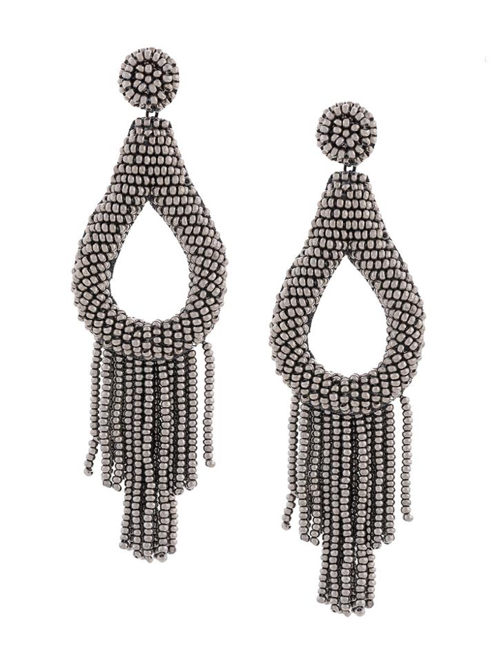 Deepa Gurnani Embellished Drop Earrings - Metallic