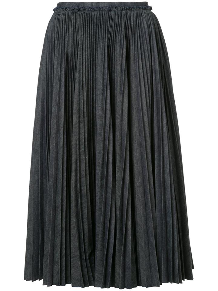 Rochas Pleated Skirt - Blue
