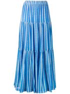 Tory Burch Embroidered Maxi Skirt - Blue
